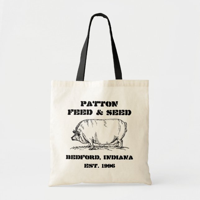 Bolsa Tote Publicidade personalizada para Burlap Feed & Seed (Frente)