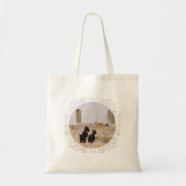 Bolsa Tote Pueblo Scotties acha um gato (Frente)