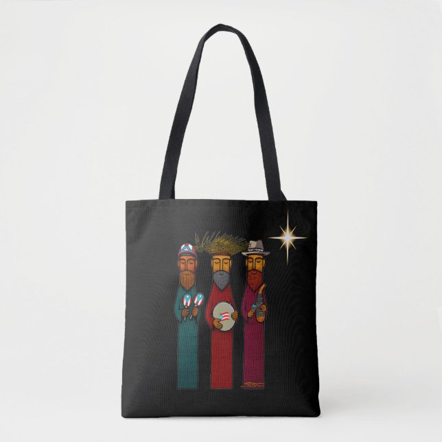 Bolsa Tote Puerto Rican Three Wise Men – Parranda (Frente)