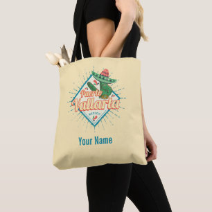 Bolsa Tote Puerto Vallarta Jalisco México dançando cactus