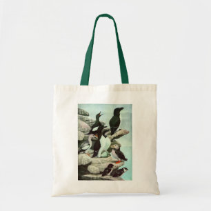 Bolsa Tote Puffins e Aves Aquáticas Antigas por Louis Fuertes