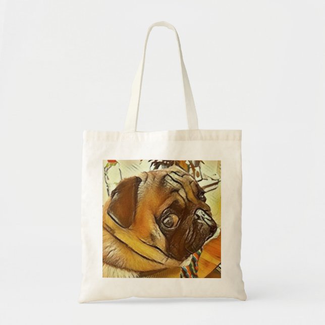 Bolsa Tote Pug bonito de Sangha (Frente)