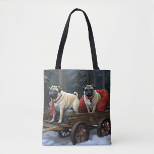 Bolsa Tote Pug Christmas Fesason Season