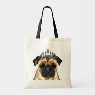 Bolsa Tote Pug Com Tiara