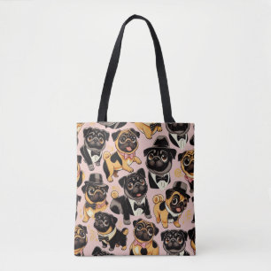 Bolsa Tote Pug de Cueca Sem Costura Retroativa