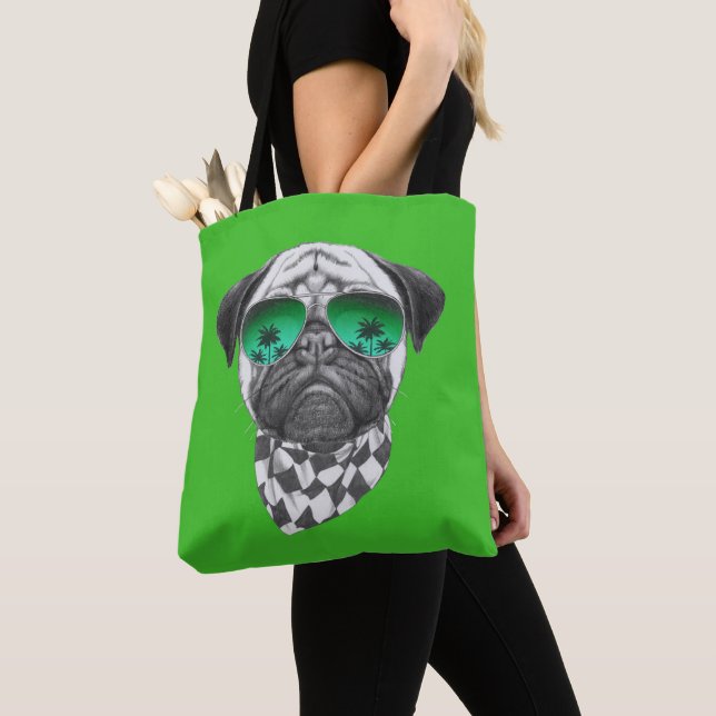 Bolsa Tote Pug de Miami (Close Up)