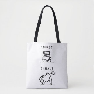 Bolsa Tote Pug Exercício de Respiração