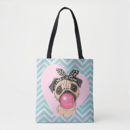 Bolsa Tote Pug Gato