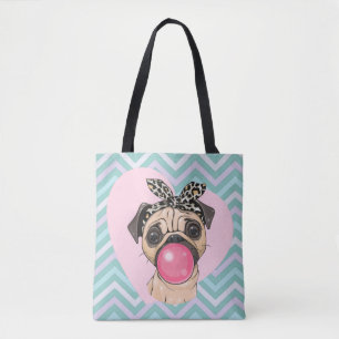 Bolsa Tote Pug Gato