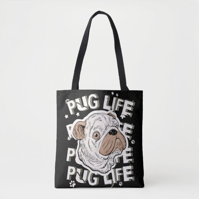 Bolsa Tote Pug Life Animal og (Frente)