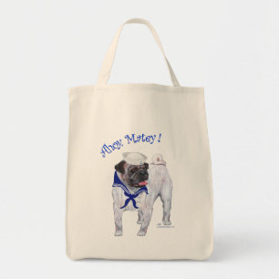 Bolsa Tote Pug Marinheiro
