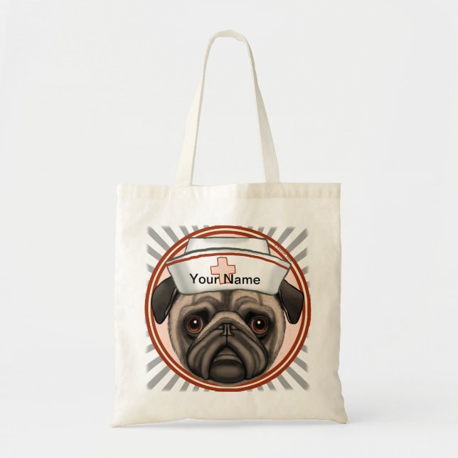 Bolsa Tote Pug Nurse Tote Bag (Frente)