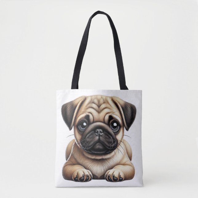 Bolsa Tote Pug Puppy (Frente)