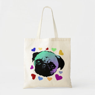 Bolsa Tote Pug Puppy Dog Love Hearts