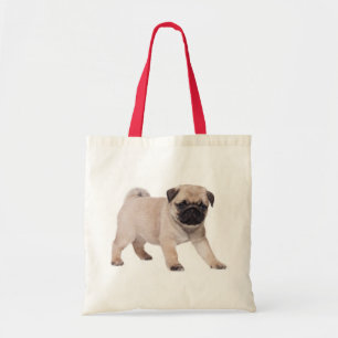 Bolsa Tote Pug Puppy DogCanvas Tote Bag
