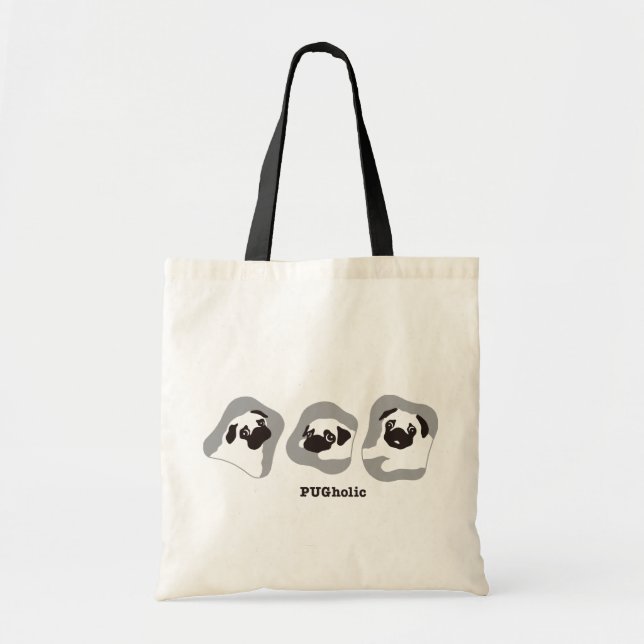 Bolsa Tote PUGholic MONO　パグ (Frente)