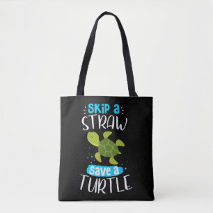 Bolsa Tote Pule Uma Palhinha Salve Uma Tartaruga De Salvament