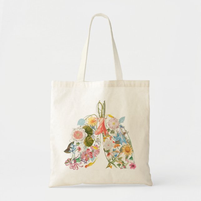 Bolsa Tote Pulmões Florais (Frente)