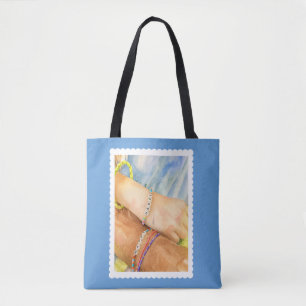 Bolsa Tote Pulseira de Amizade Feliz para Cada Criança