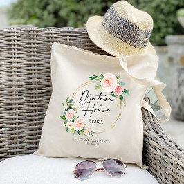 Bolsa Tote Pulseira de Flores Coroa Dama de Honra personaliza