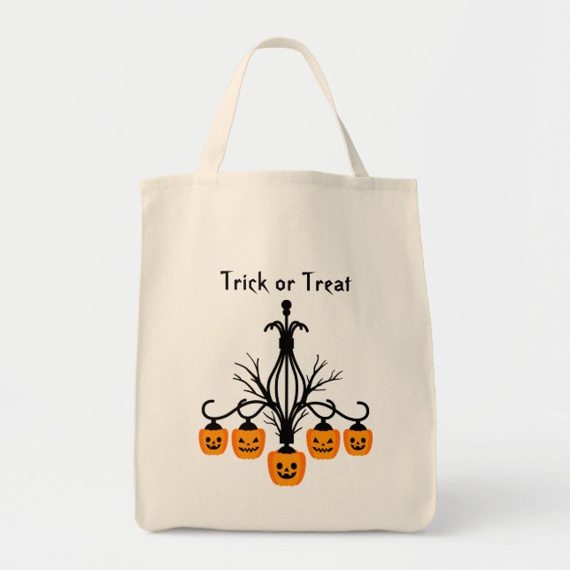 Bolsa Tote Pumpkin chandelier Halloween (Frente)
