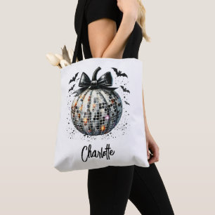 Bolsa Tote Pumpkin de Halloween de Bola de Disco Personalizad