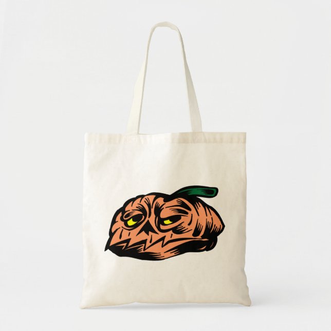 Bolsa Tote Pumpkin Deflatado Jack-o-lanterna (Frente)