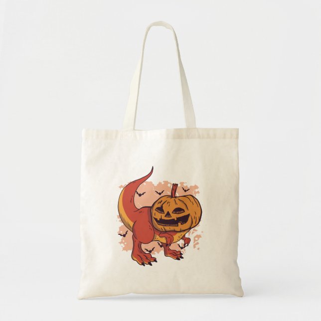 Bolsa Tote Pumpkin Dinossaur T-Rex (Frente)