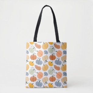 Bolsa Tote Pumpkin Gourd Padrão Colorido