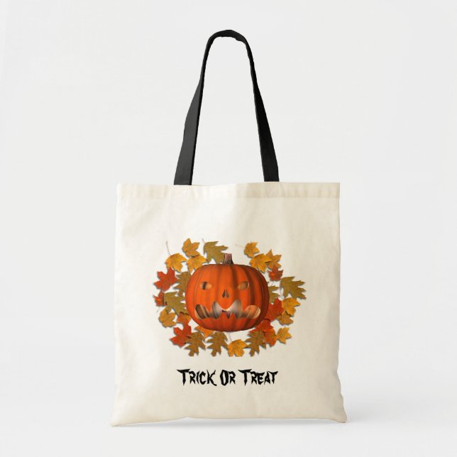 Bolsa Tote Pumpkin Jack O Lanterna Halloween Cute (Frente)