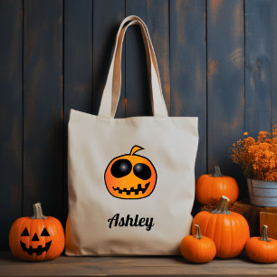 Bolsa Tote Pumpkin legal do Dia das Bruxas Laranja