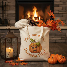 Bolsa Tote Pumpkin Piscando Me Encontra No Pumpkin Patch