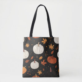 Bolsa Tote Pumpkin Preto e Pão com Folha