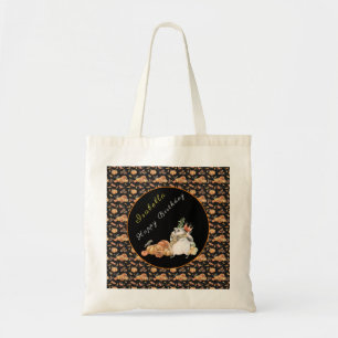 Bolsa Tote Pumpkin Raccoon Personaliza Texto e Cor