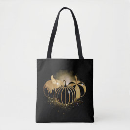 Bolsa Tote Pumpkin Sparkle Dourado para Queda