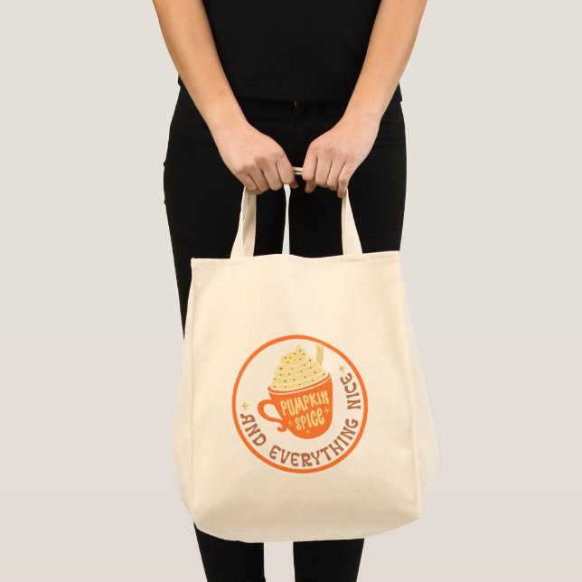 Bolsa Tote Pumpkin Spice Crachá (Frente (produto))