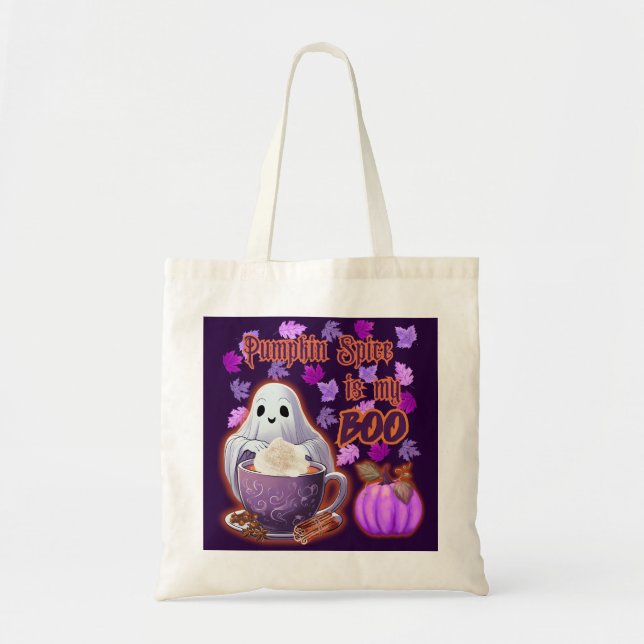 Bolsa Tote Pumpkin Spice é o meu Boo (Frente)