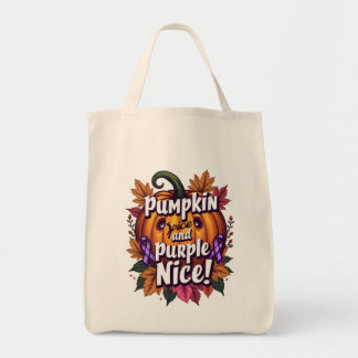 Bolsa Tote Pumpkin Spice e Purple Nice: Engraçadas Queda