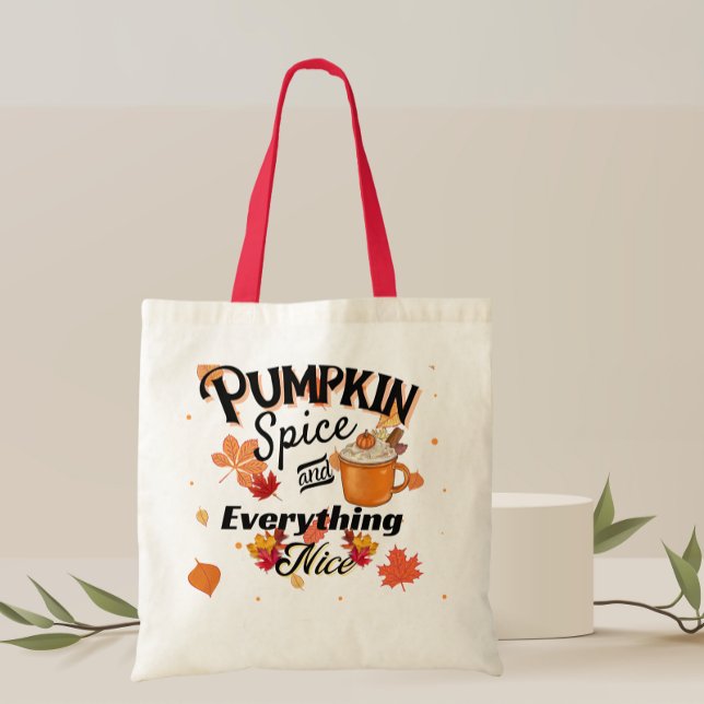 Bolsa Tote Pumpkin Spice e tudo o que é bonito Toalha (Criador carregado)