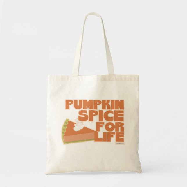 Bolsa Tote Pumpkin Spice para o Design do outono da Vida (Frente)