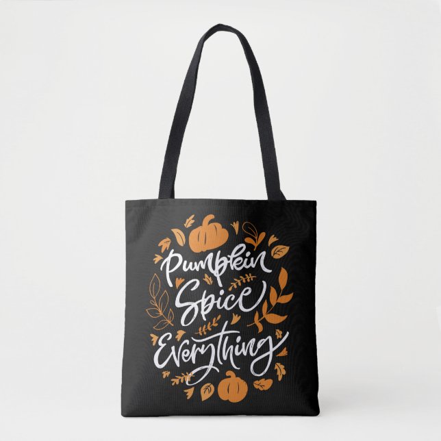 Bolsa Tote Pumpkin Spice Tudo (Frente)