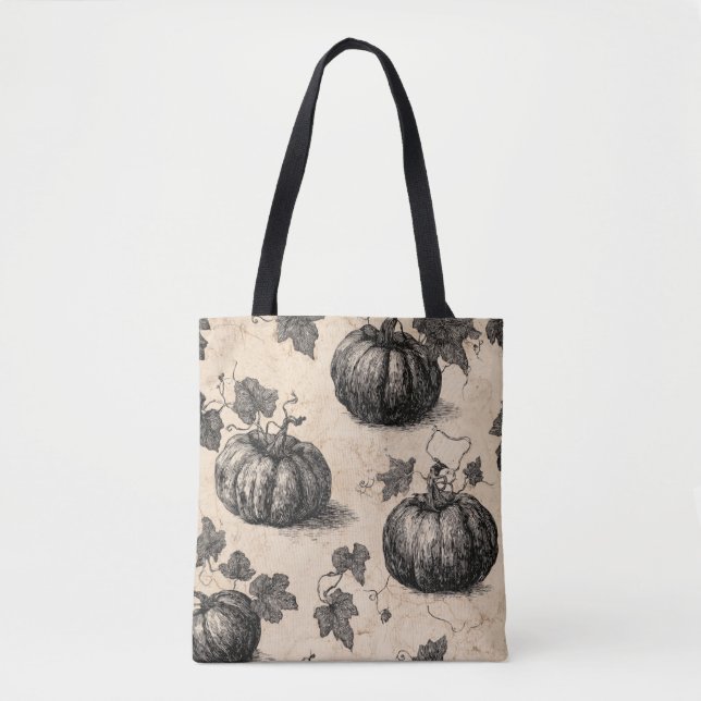 Bolsa Tote Pumpkins Clássico do Halloween (Frente)