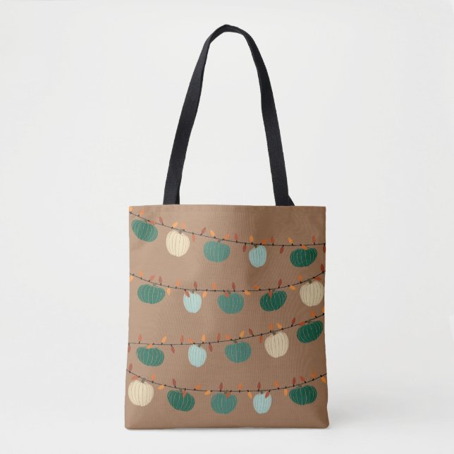 Bolsa Tote Pumpkins e Luzes (Frente)