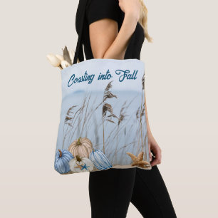 Bolsa Tote Pumpkins e Starfish, de Queda Costeira Azul e Bran