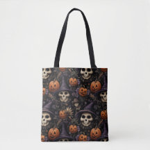 Pumpkins Skulls Flores Halloween