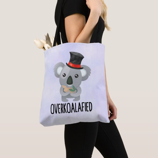 Bolsa Tote Pun Cute Koala Superkoalaficado (Close Up)