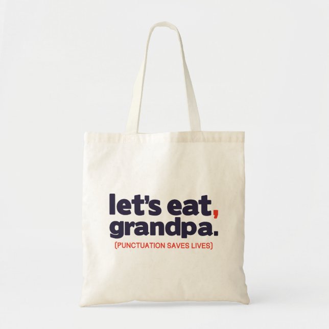 Bolsa Tote Punctuation saves lives (Frente)