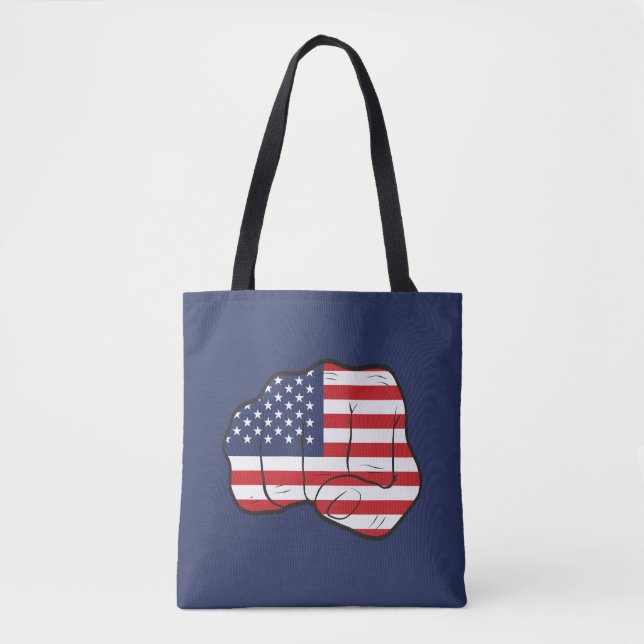 Bolsa Tote Punho de Bandeira Americano (Frente)