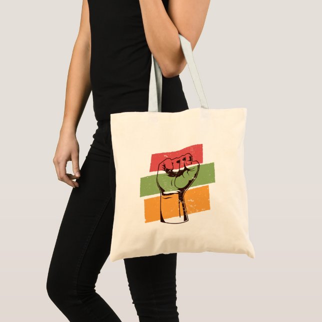 Bolsa Tote Punho do Poder Negro do BLM (Frente (produto))