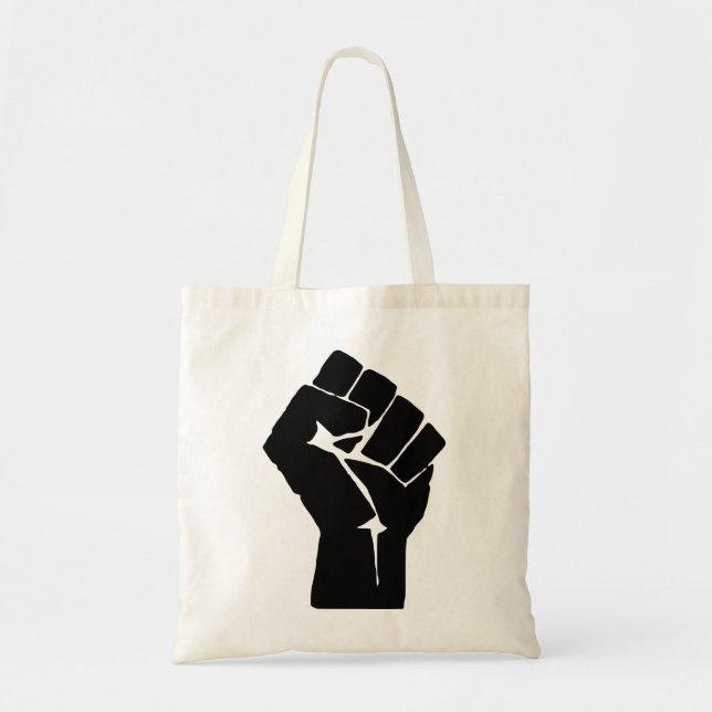 Bolsa Tote Punho Negro Levantado - Protesto de Resistência (Frente)